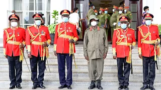 MUSEVENI retires 5 UPDF Generals at State House in peace and to peace, says "Thank You!"