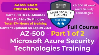 Exam AZ-500 Course content Microsoft Azure Security Technologies Certification Preparation Training