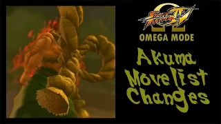 USFIV: Omega Mode - Akuma Move List Changes