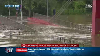 Inondations en Belgique: À Liège, la pluie s'est arrêtée et ne devrait pas reprendre de la journée