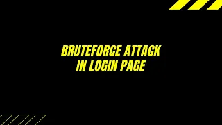 Brute force (Attack in Login Page using Burp-suite Intruder)