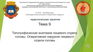 Тема 11 (ЛФ-1) - Топографическая анатомия и оперативная хирургия лицевого отдела головы