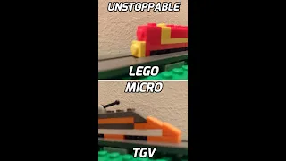 LEGO Micro Unstoppable Train and the TGV on the same track!