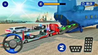 US Police Multi Level Car Transporter Truck - Best Android Gameplay FHD