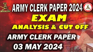 army clerk paper analysis and army clerk cut off 3 may 2024 | army clerk original paper 2024