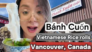 Eating Bánh Cuốn at Thanh Xuan Cafe in Vancouver, Canada (Vietnamese steamed rice rolls)