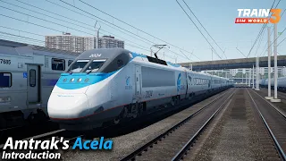 First Look Amtrak's Acela Introduction : Northeast Corridor : Train Sim World 3 [4K 60FPS]