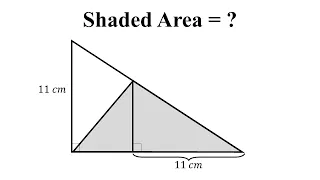 How to calculate the shaded Area in this Triangle? | Tricky Question with an easy solution