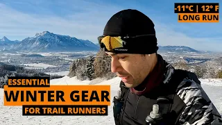 Essential WINTER GEAR for TRAIL RUNNERS | Long mountain run (-11°C | 12°F)