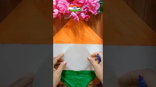 independence day craft • tricolour kite 🇮🇳🇮🇳 •#shorts