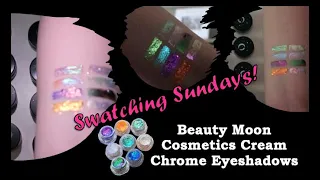 Beauty Moon Cosmetics Cream Chrome Eyeshadows | Swatching Sundays