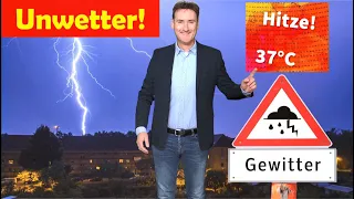 Unwetterwarnung: Heute schwere Gewitter, Superzellen mit Starkregen und Hagel! Bald neue Hitzewelle!