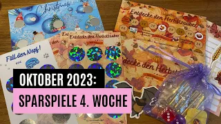 🍄🌻🍄Sparspiele 4. Woche 🍄🌻🍄| Oktober 2023 Budget | Sparen mit der Umschlagmethode