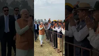 PM MODI || Ex-servicemen accord a special welcome to PM Modi in Himachal Pradesh | #ytshort @modi