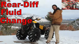 Renegade Rear Diff Fluid Change Cam-Am ATV (How-To Replace Final Drive Oil) By BOOK