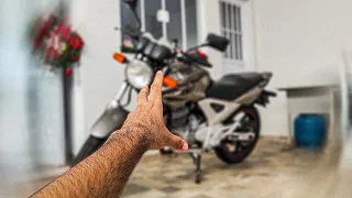 COMPREI MINHA PRIMEIRA MOTO COM O DINHEIRO DO YOUTUBE! 🙏 (Primeira moto CBX 250 Twister)