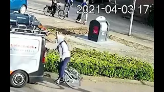 Accident: Cyclist, busy on phone, crashes into van parked on roadside | Shorts | Anurag Sason