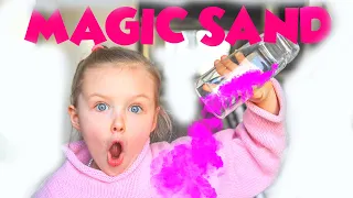 MAGIC SAND that NEVER GETS WET! Ivanka and Science Experiments for kids!!!