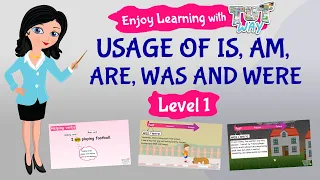 Use of Is, Am, Are, Was & Were | English | Grade 1 & 2 | Tutway