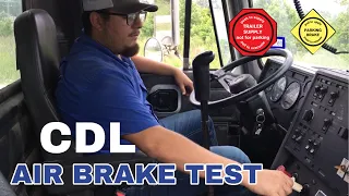 CDL air brake test and service brake test CLASS A & B