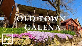 Cozy Town Galena Illinois USA ☀️ Walking tour 2024 | 4K HDR 60fps