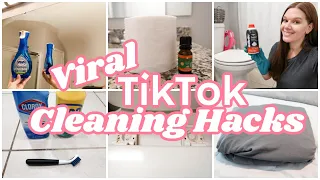 TIKTOK CLEANING HACKS | TESTING VIRAL TIKTOK CLEANING HACKS | CLEANTOK