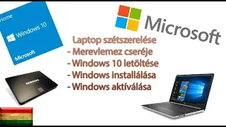 #84 Laptop szétszerelése, merevlemez csere, windows 10 telepítés és aktíválás