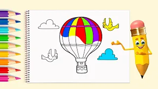 Easy Balloon Drawing Tutorial for Kids | Fun Art for Children
