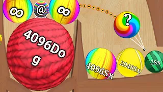 Satisfying mobile game/ Blob Merge 3d vs draw to smash logic puzzle - 2048 ball Gameplay New part #4