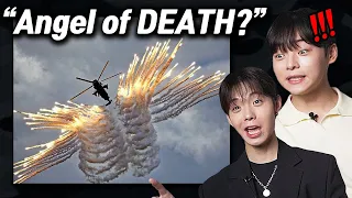 Korean Soldier Reacts to Advanced Military Technology Weapons!(Angels of war)