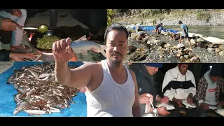 DUWALI FISHING, COOKING FISH CURRY AND EATING WITH RICE | TOTAL BLAST OF A DAY AT FISHING IN NEPAL |