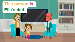 Ella's father return?- English Funny Animated Story - Ella English