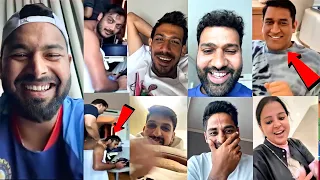 Rishabh Pant Instagram Full Live Video with Ms Dhoni Rohit Sharma Surya Axar Chahal Sakshi