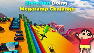 Ghamdi Shinchan vs Franklin Megaramp Challenge in GTA5 #gta5 #gtav #gta5shinchan #gaming