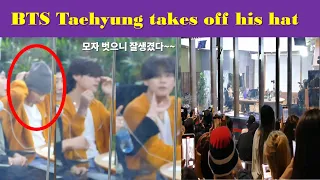 When BTS Taehyung takes off his hat, the studio goes crazy | 태형이 모자를 벗자 난리 난 스튜디오