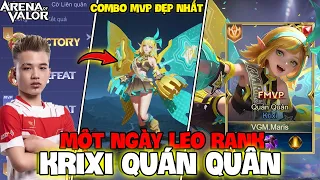 VUX MỘT NGÀY LEO RANK VỚI SKIN KRIXI QUÁN QUÂN COMBO MVP ĐẸP NHẤT LIÊN QUÂN MOBILE