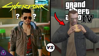 Cyberpunk 2077 vs GTA 4 - Game Physics and Details Comparison