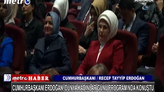 Cumhurbaşkanı Erdoğan, Dünya Kadınlar Günü Programı'nda konuştu