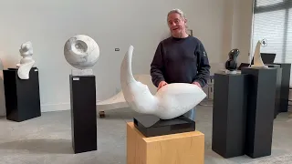 "The Swan", is an abstract marble sculpture carved my Canadian artist Michael Binkley