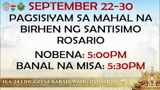 LIVE NOW | 5:00PM ONLINE MASS | IKA-24 LINGGO SA KARANIWANG PANAHON | SETYEMBRE 17, 2023