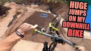 HITTING HUGE JUMPS ON MY DOWNHILL BIKE - SICKEST FREERIDE EVENT!