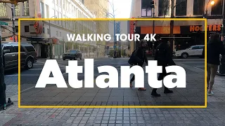 Walking in Atlanta Downtown, Georgia 4K "Georgia State University, Hooters, The Gate City"