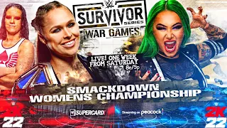 RONDA ROUSEY VS SHOTZI  | SURVIVOR SERIES WAR GAMES 2022 | WWE 2K22