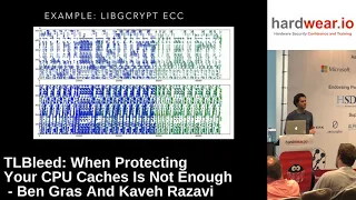 Hardwear.io 2018: TLBleed: When Protecting Your CPU Caches Is Not Enough by B. Gras And K. Razavi