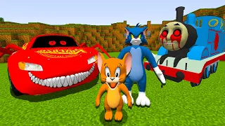 TOM and JERRY FOUND LIGHTNING MCQUEEN and THOMAS THE TANK ENGINE.EXE in Minecraft - Coffin Meme