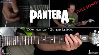 Domination Guitar Lesson (Full Song) - Pantera