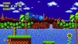 Sonic Mania - Green Hill Zone Act 1 Speedrun (0:32"40)