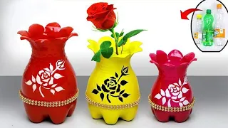 planter idea/waste material garden ideas/sample bottle art design ideas / plastic bottle flower pot