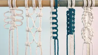 Vertical Larks Head Knot Tutorial -- 5 WAYS! -- Macrame for Beginners