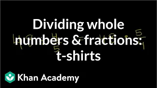 Dividing whole numbers and fractions: t-shirts | Fractions | Pre-Algebra | Khan Academy